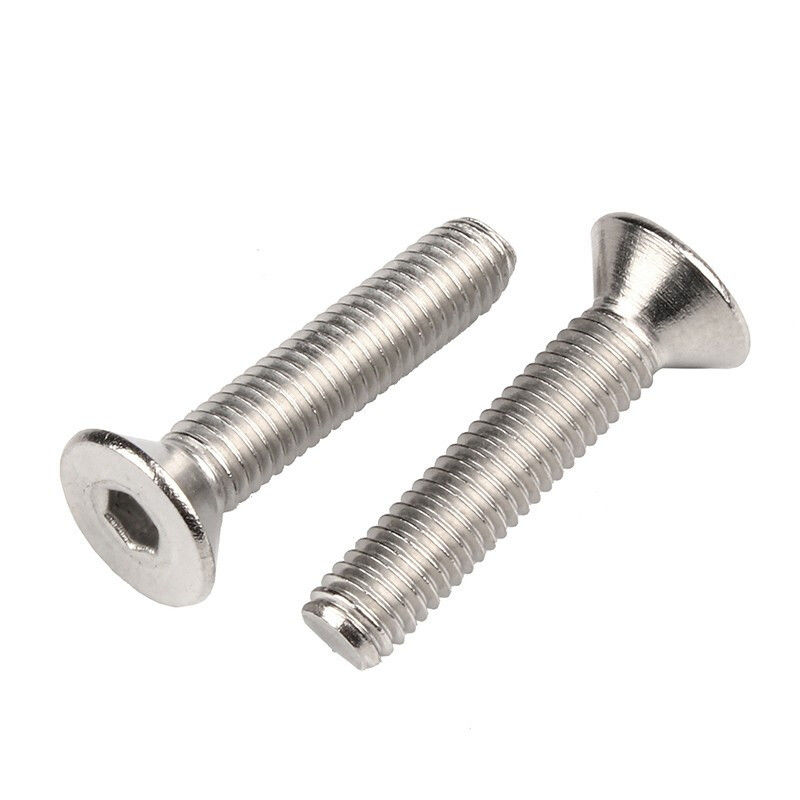De primer nivel DIN7991 ISO10642 de acero inoxidable hexagonal de soporte de socket contrafundido micro tornillo de cabeza plana
