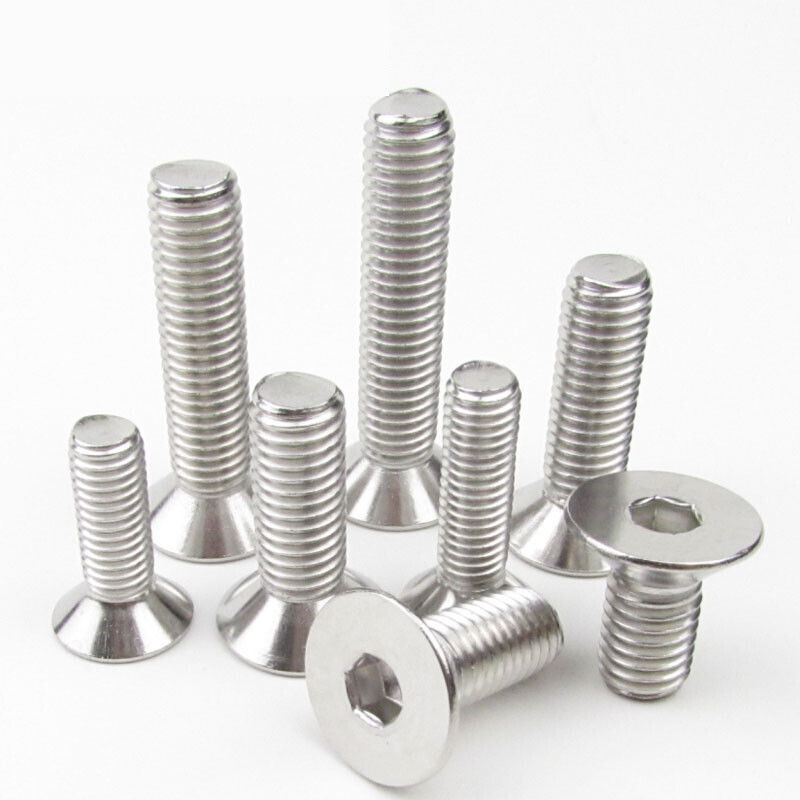 De primer nivel DIN7991 ISO10642 de acero inoxidable hexagonal de soporte de socket contrafundido micro tornillo de cabeza plana