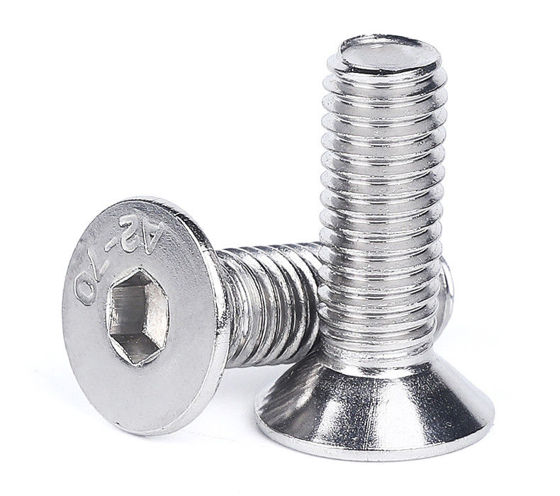 De primer nivel DIN7991 ISO10642 de acero inoxidable hexagonal de soporte de socket contrafundido micro tornillo de cabeza plana