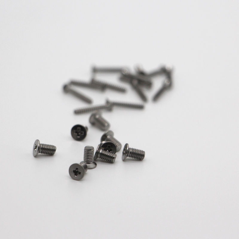 Precisión micro tornillos de acero inoxidable cabeza plana y hilo completo para la construcción servicio personalizado