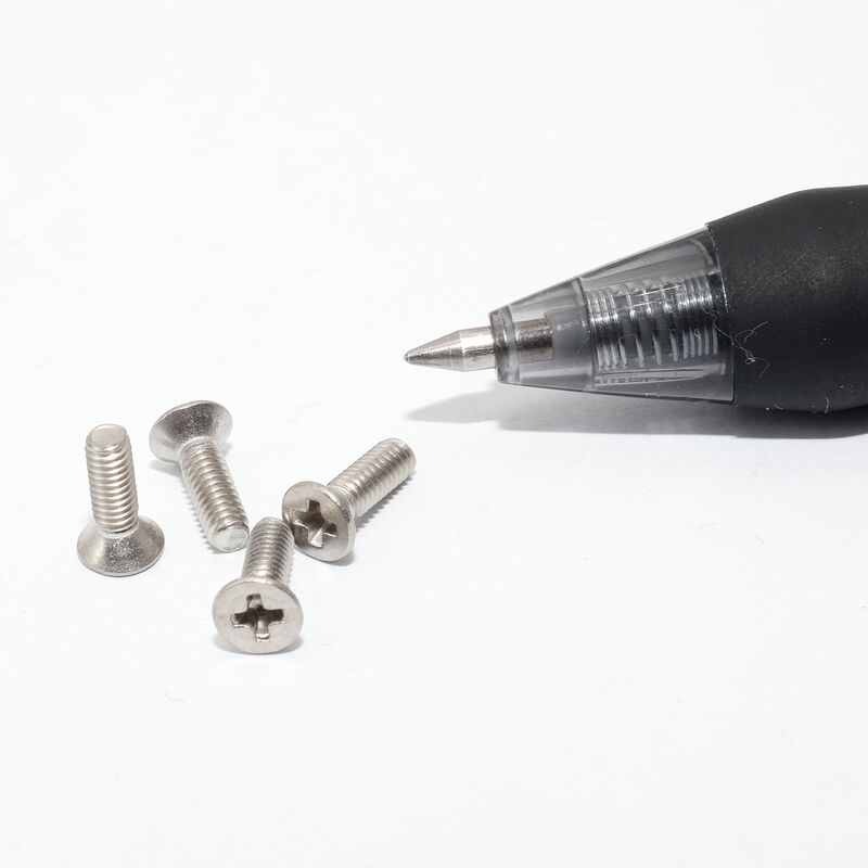 Micro tornillo galvanizado de 1,5 mm ultra delgado con extremo plano con ranuras para electrónica de precisión